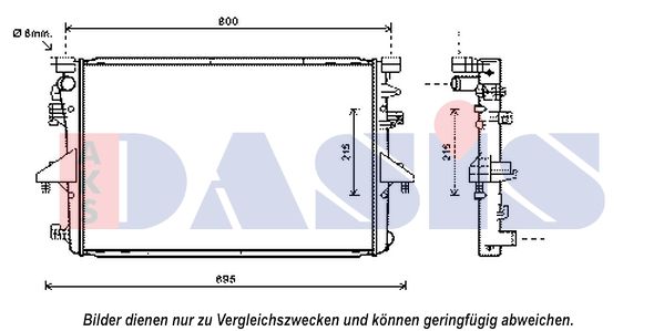 AKS DASIS Radiaator,mootorijahutus 040051N